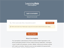 Tablet Screenshot of learninghub.phsa.ca