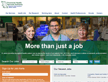 Tablet Screenshot of jobs.phsa.ca